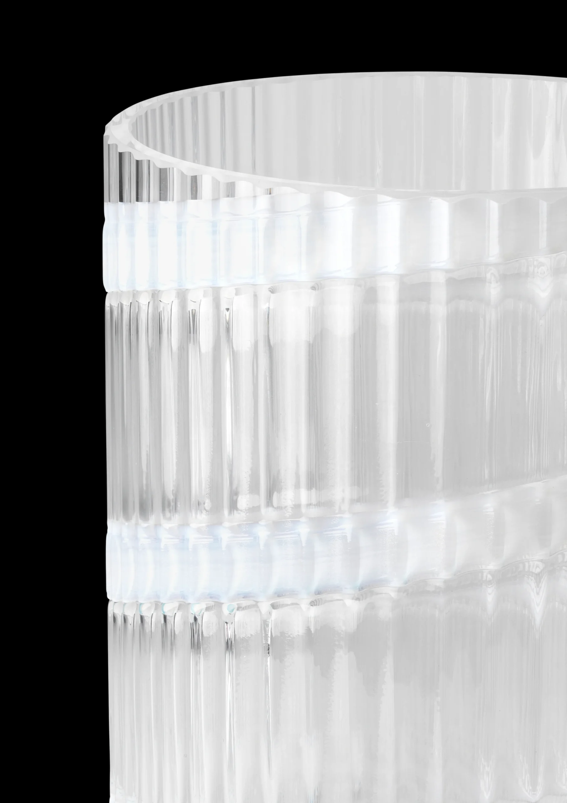 Online Lyngby Vase H25 cm swirl hvid mundblæst glas Nyheder|Vaser & Urtepotteskjulere