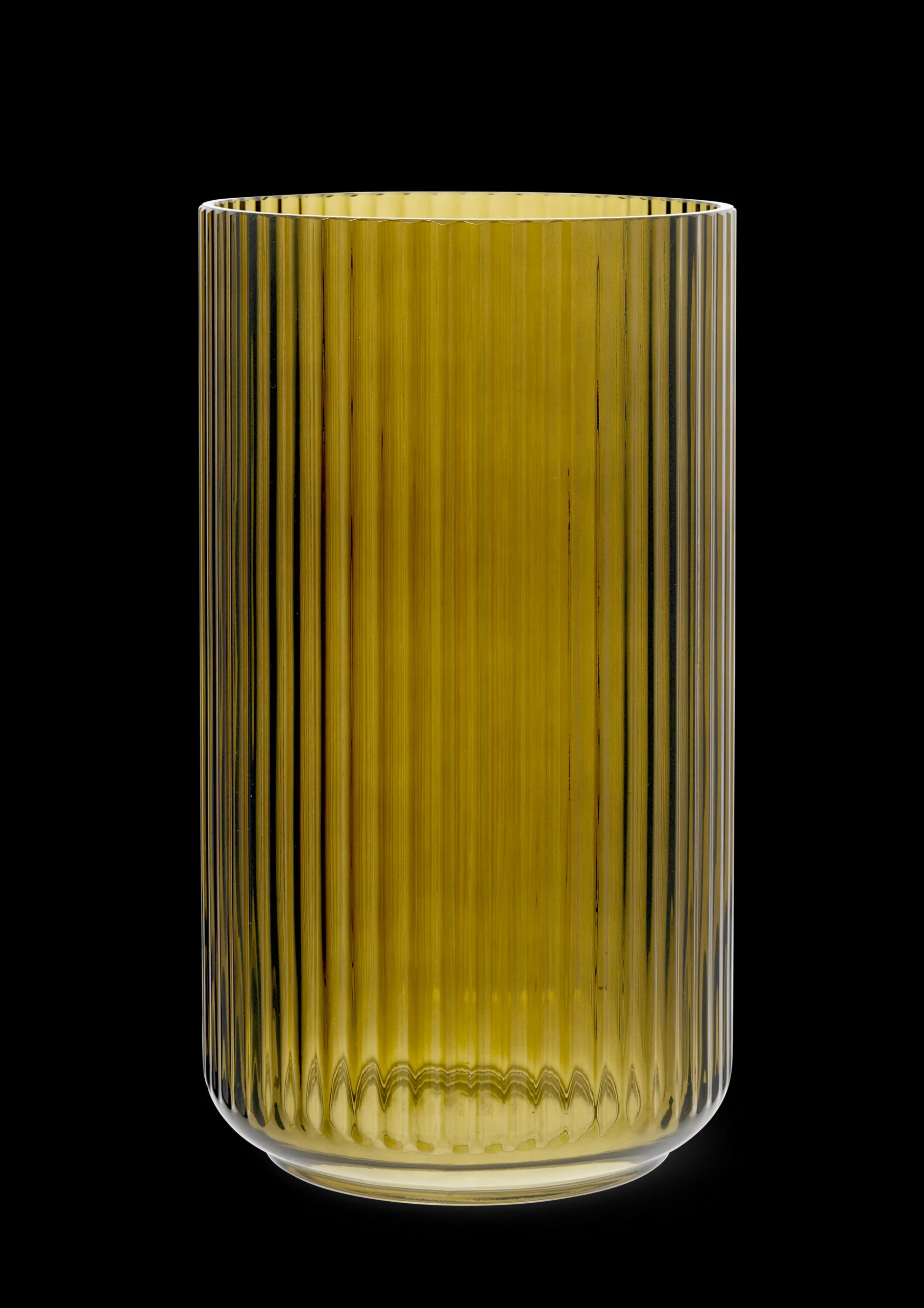 Best Lyngby Vase H31 olivengrøn mundblæst glas Vaser & Urtepotteskjulere