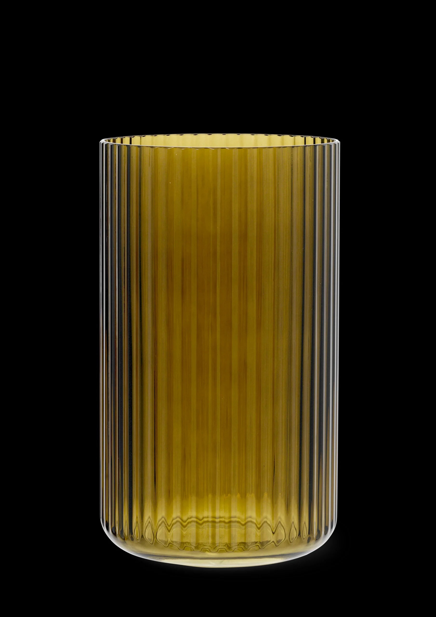 Discount Lyngby Vase H25 olivengrøn mundblæst glas Vaser & Urtepotteskjulere