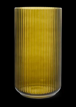 Best Lyngby Vase H38 olivengrøn mundblæst glas Vaser & Urtepotteskjulere