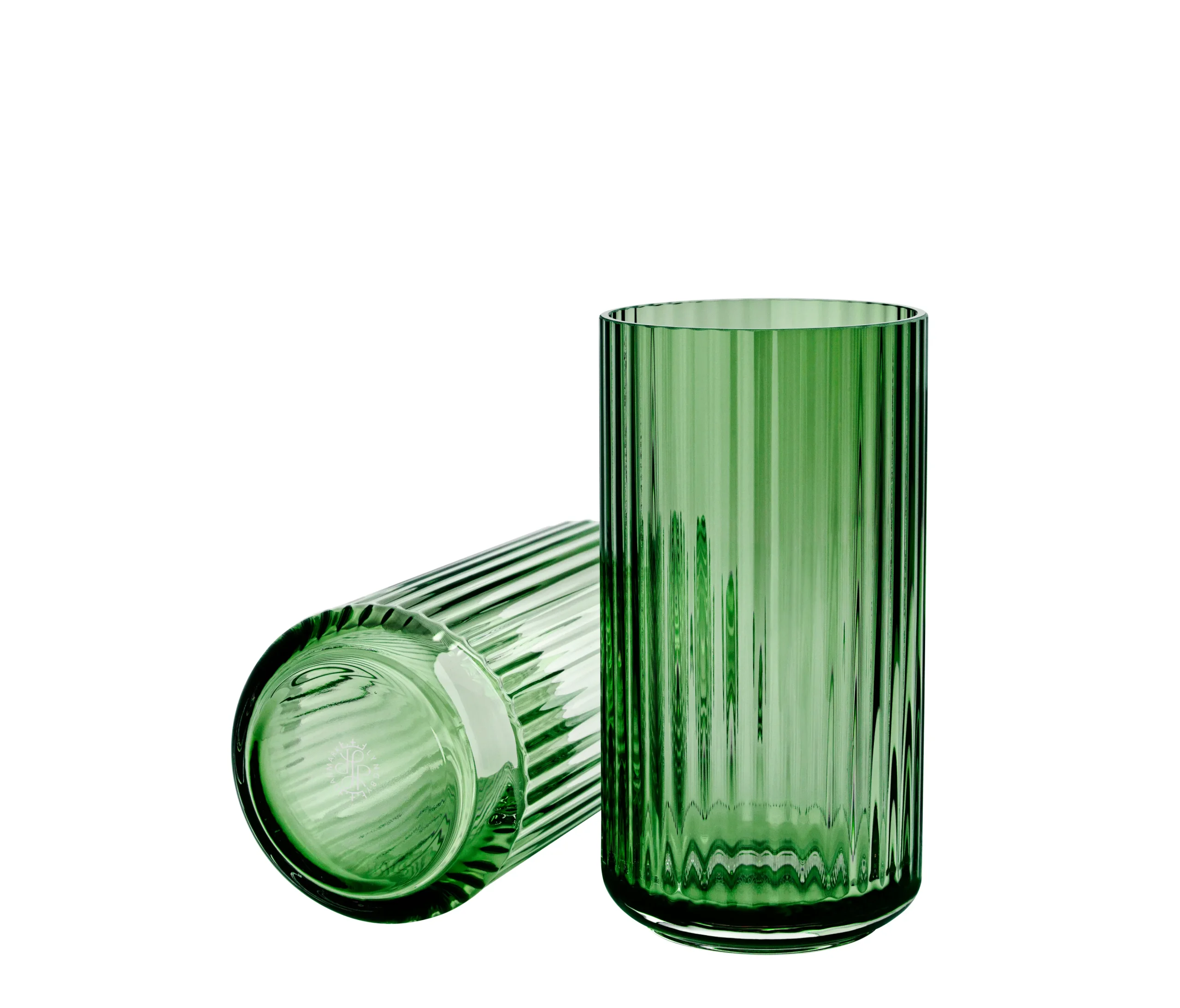 Lyngby Vase copenhagen green mundblæst glas Vaser & Urtepotteskjulere