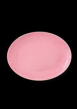 New Ovalt serveringsfad 28.5x21.5 cm i rosa Serveringsfade