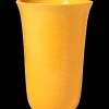 Outlet Rhombe Color Vase H20 gul porcelæn | Køb her Vaser & Urtepotteskjulere