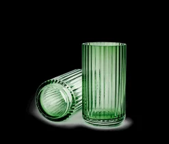 Vase H15.5 cm i grøn fra serien Lyngby Vaser & Urtepotteskjulere
