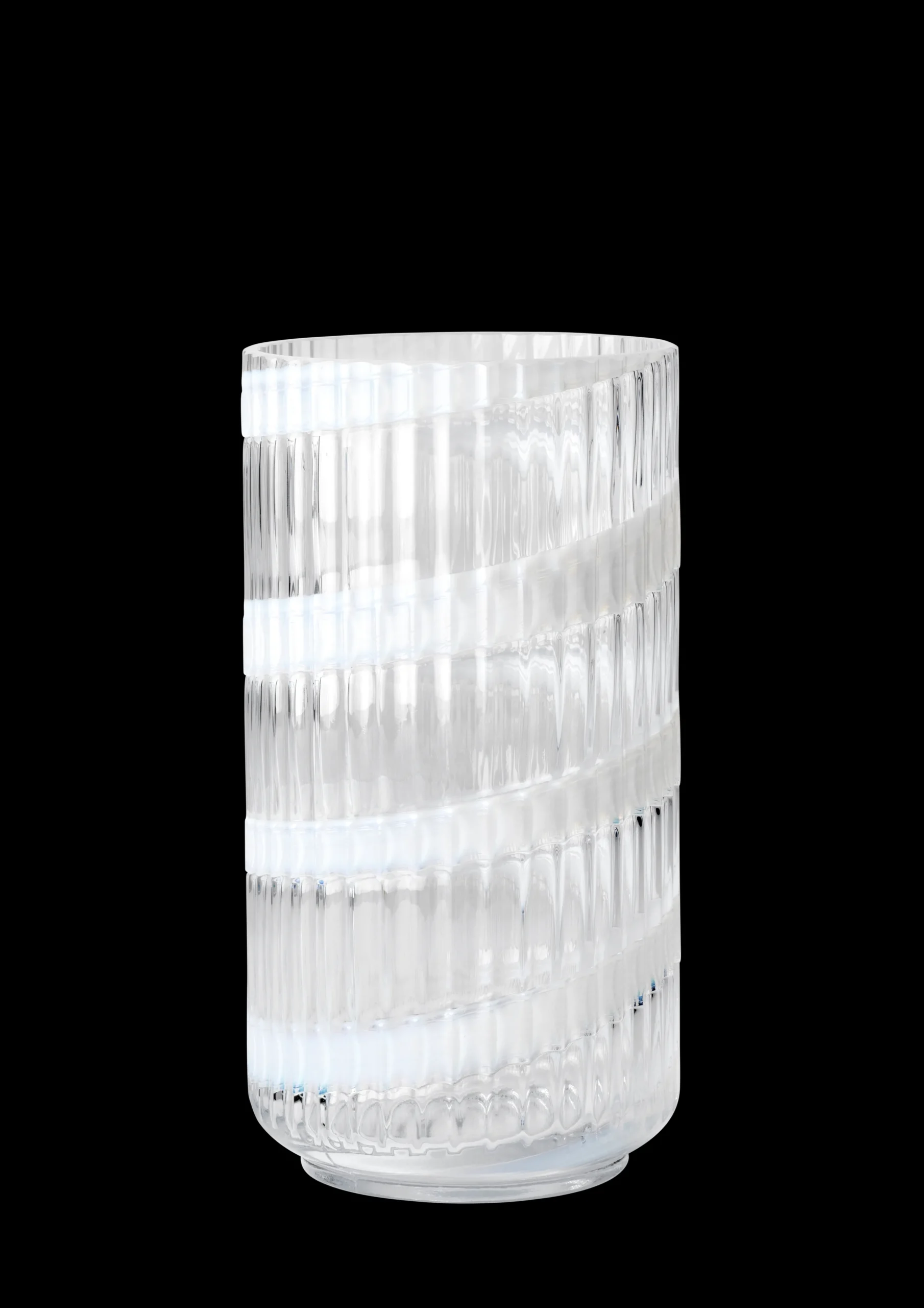 New Vase H20.5 cm swirl hvid mundblæst glas Nyheder|Vaser & Urtepotteskjulere