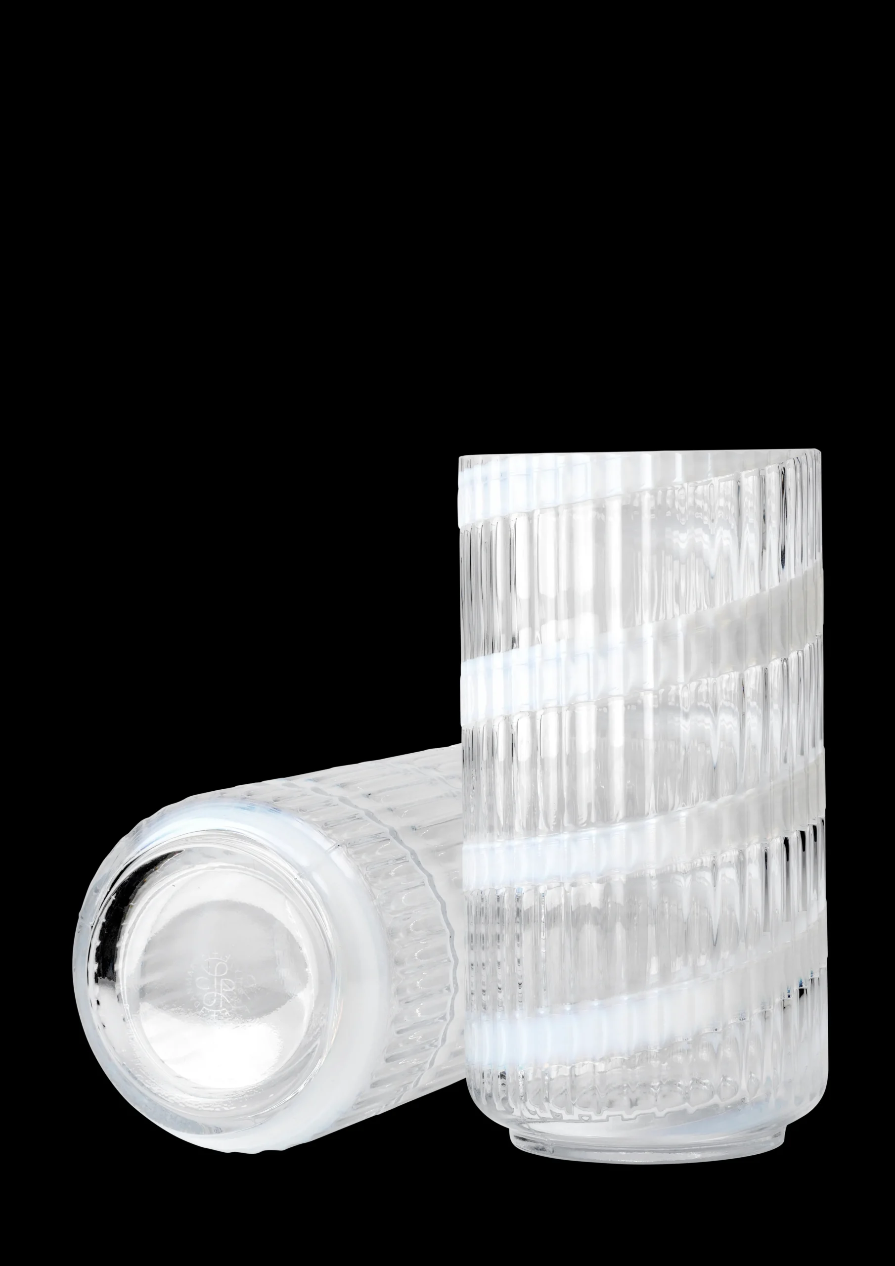 New Vase H20.5 cm swirl hvid mundblæst glas Nyheder|Vaser & Urtepotteskjulere