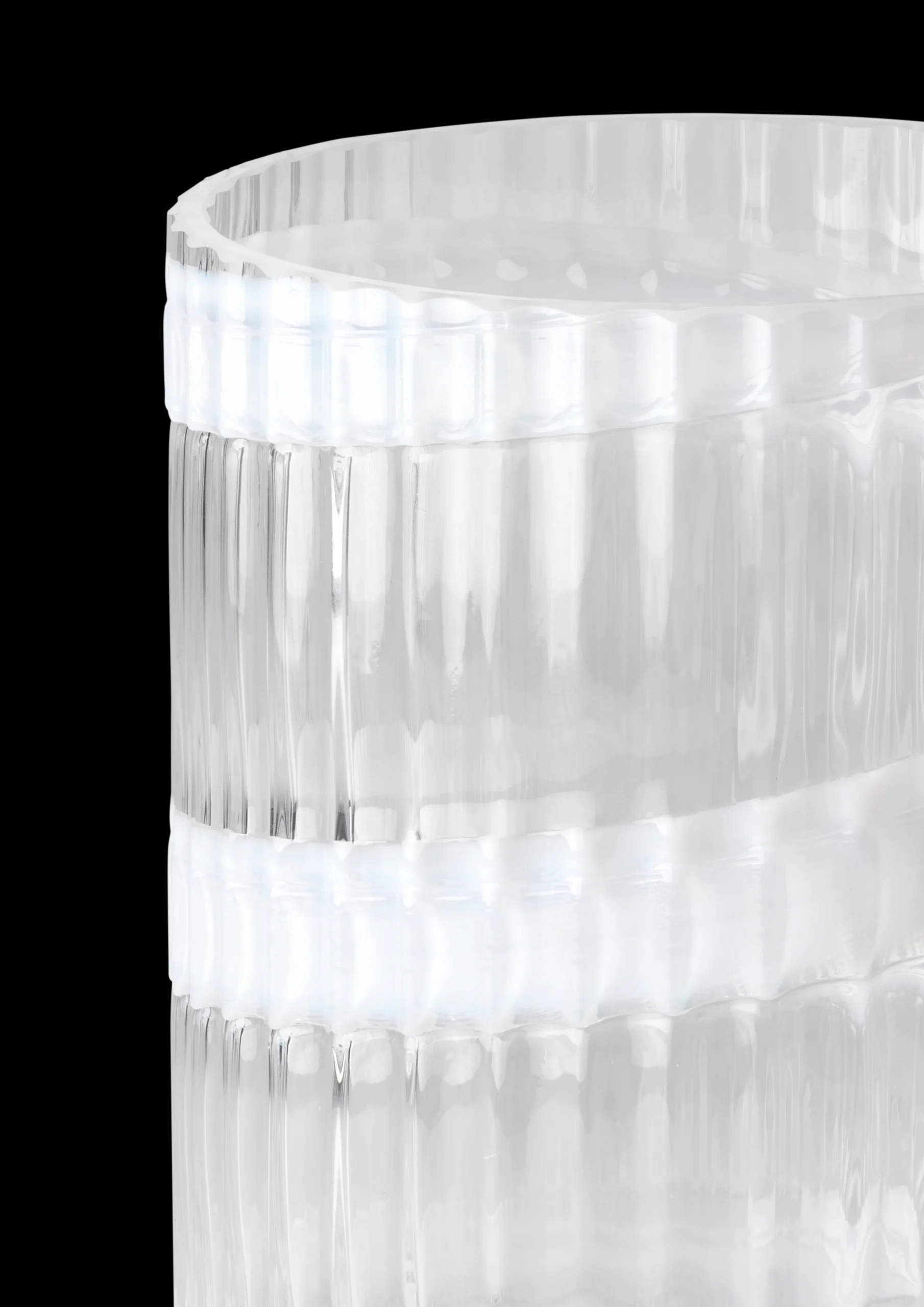 New Vase H20.5 cm swirl hvid mundblæst glas Nyheder|Vaser & Urtepotteskjulere