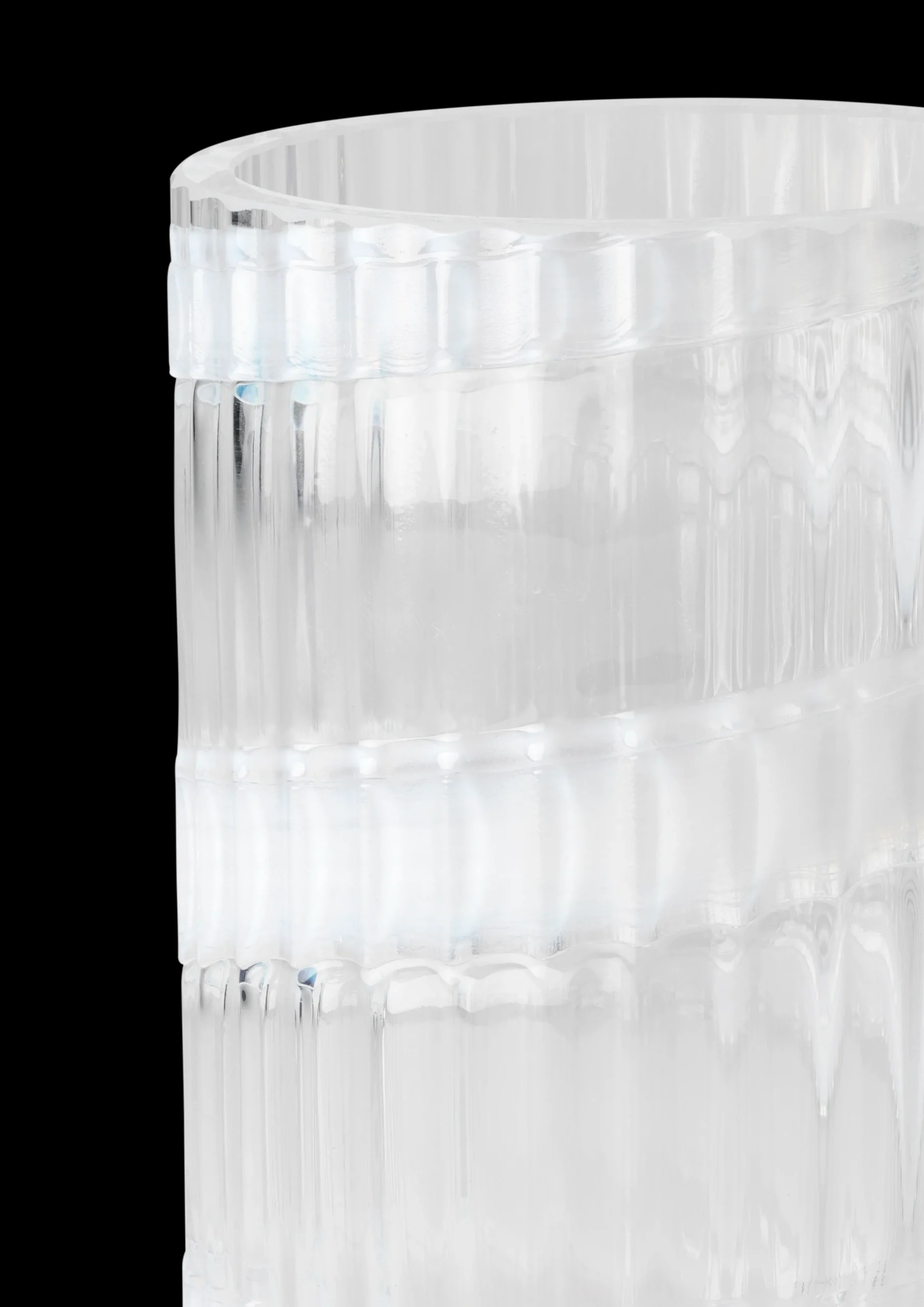 New Vase H15.5 cm swirl hvid mundblæst glas Nyheder|Vaser & Urtepotteskjulere