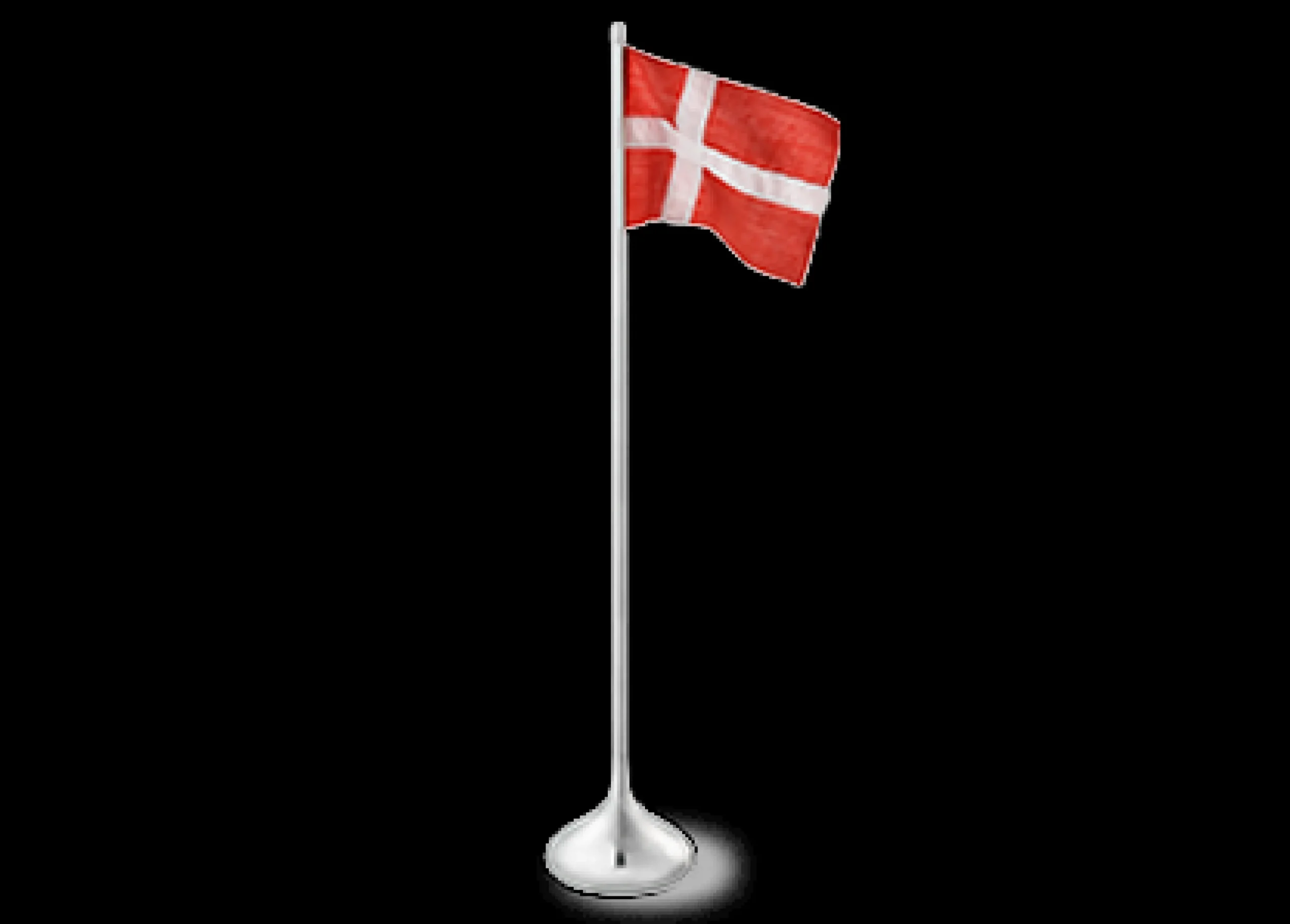 Outlet Bordflag dansk H35 cm i sølv fra serien Bordflag|Fødselsdag