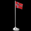 Discount Bordflag norsk H35 cm i sølv fra serien Bordflag|Fødselsdag