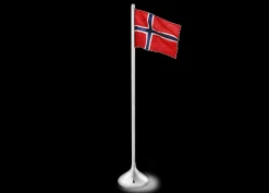 Discount Bordflag norsk H35 cm i sølv fra serien Bordflag|Fødselsdag