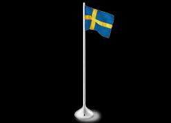 Outlet Bordflag svensk H35 sølvfarvet | Køb her Bordflag|Fødselsdag