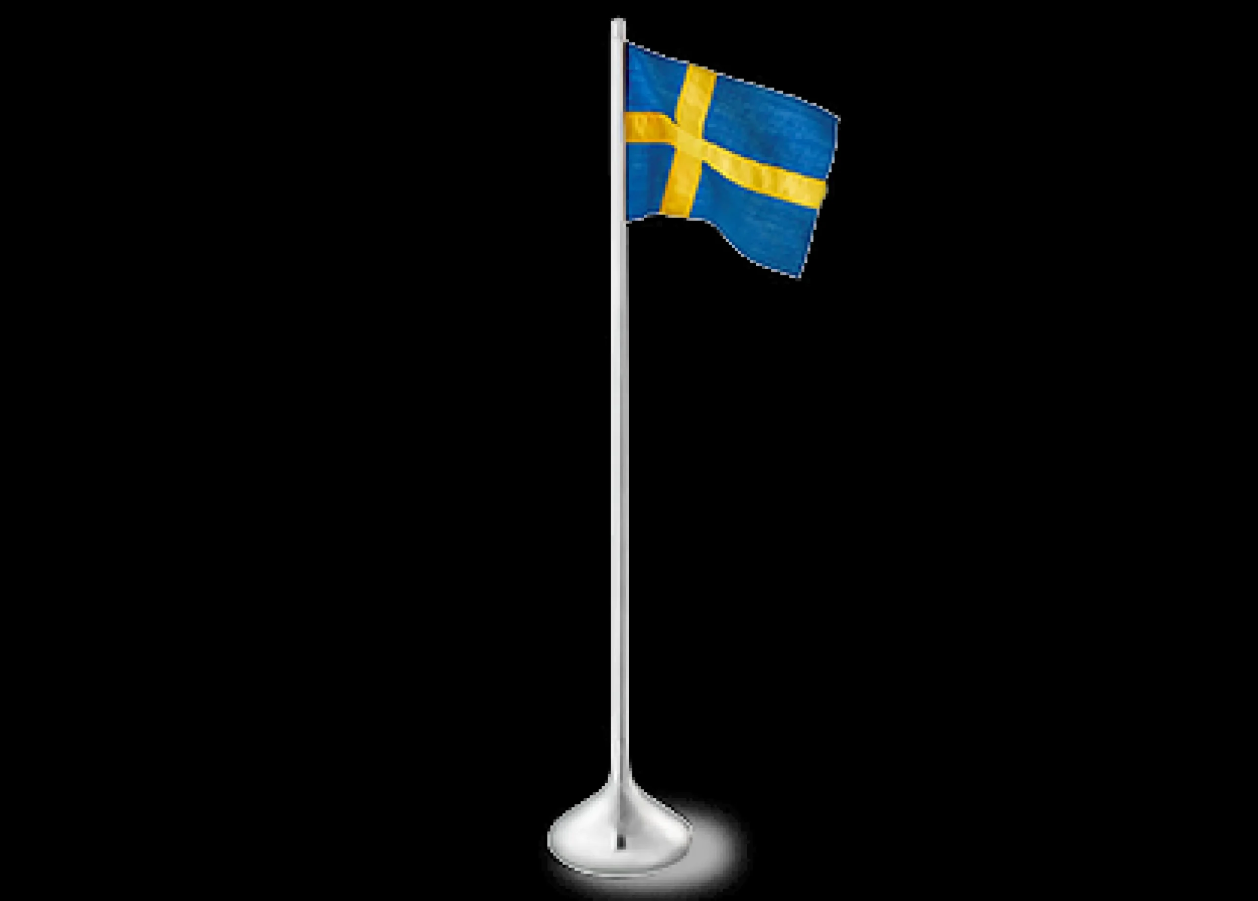 Outlet Bordflag svensk H35 sølvfarvet | Køb her Bordflag|Fødselsdag