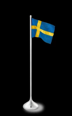 Outlet Bordflag svensk H35 sølvfarvet | Køb her Bordflag|Fødselsdag