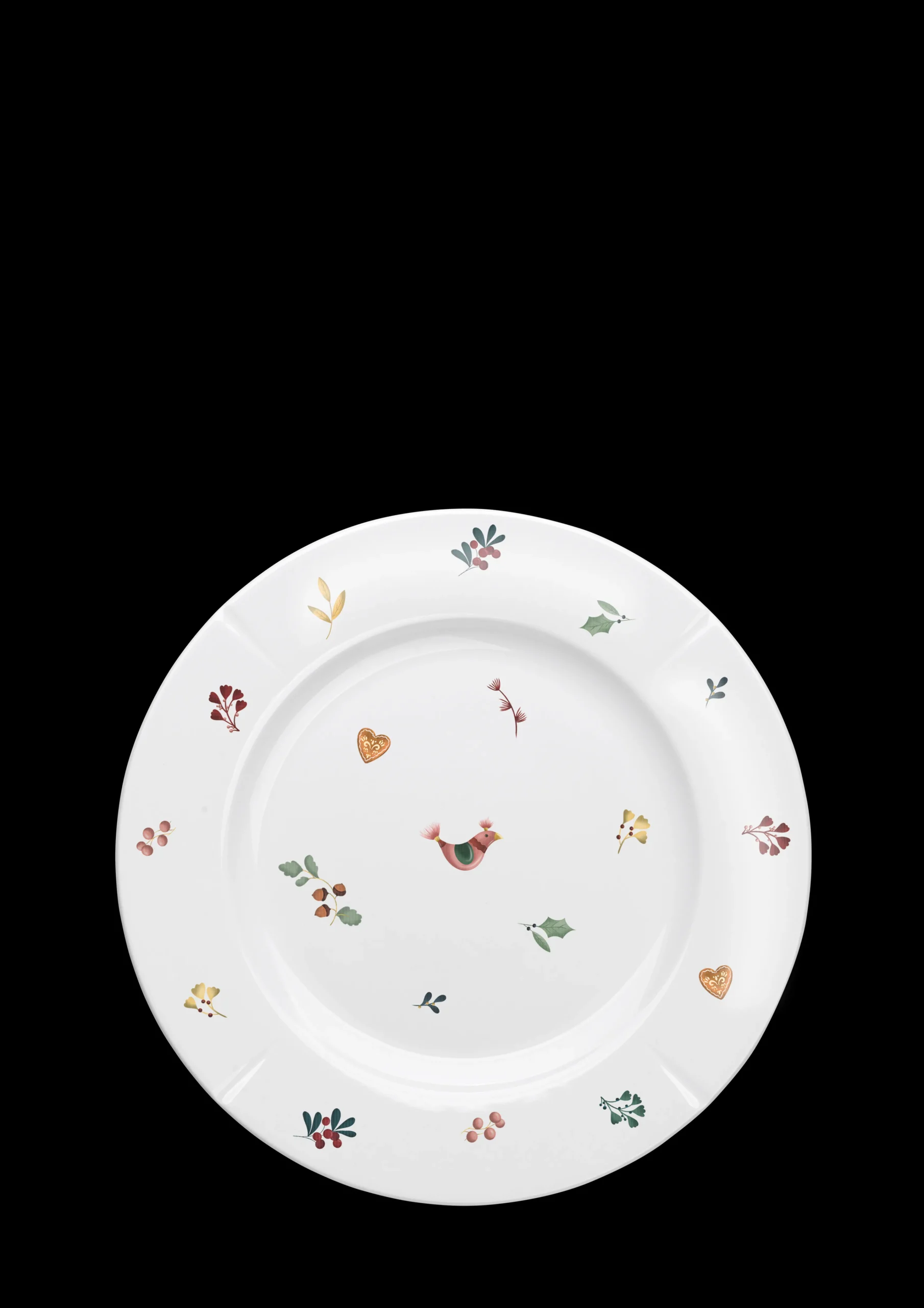 Online GC Cottage Tallerken Ø23 cm hvid m. deko | Køb nu Frokosttallerkener|Stel