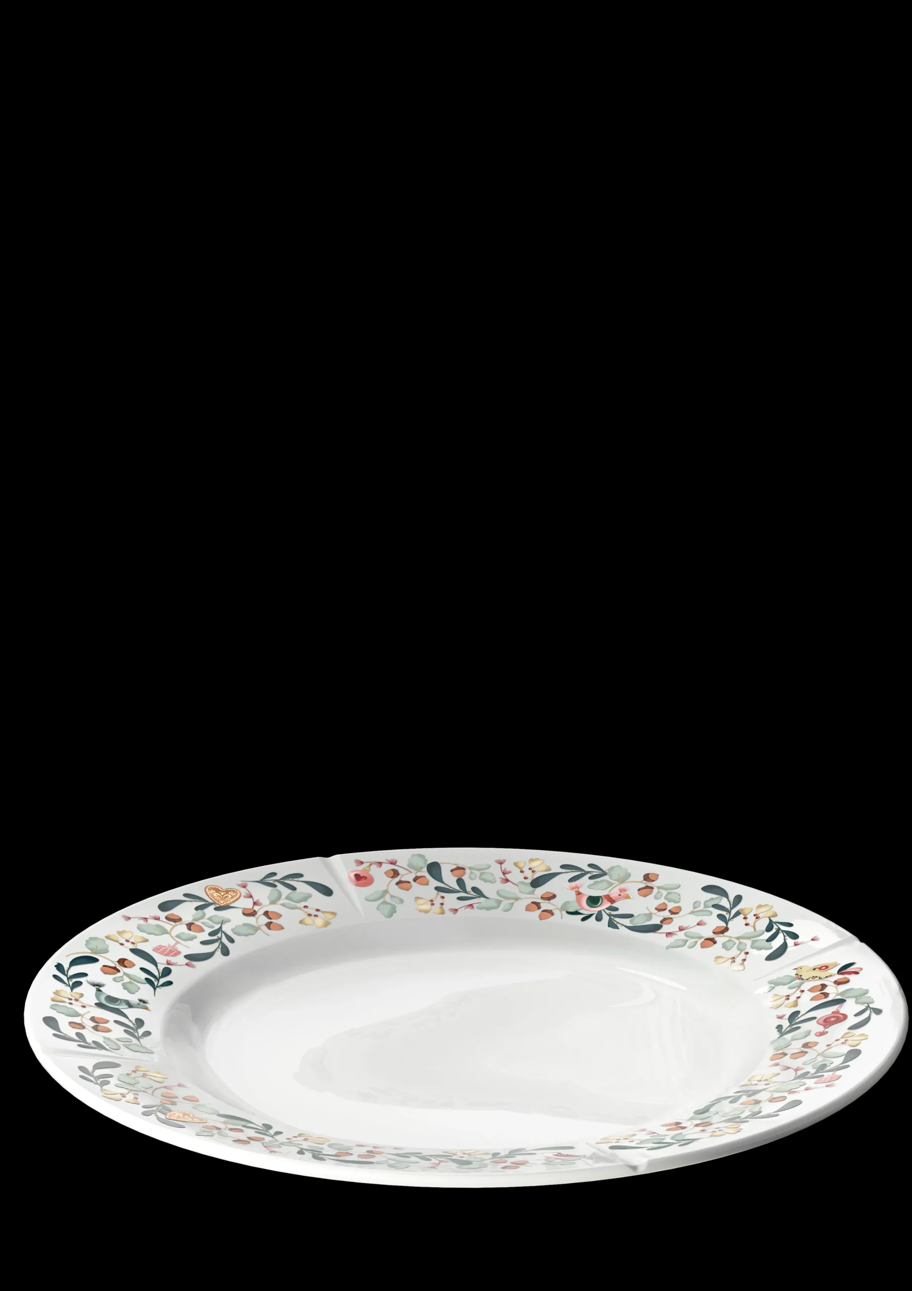 New GC Cottage Tallerken Ø27 cm hvid m. deko | Køb nu Middagstallerkener|Stel