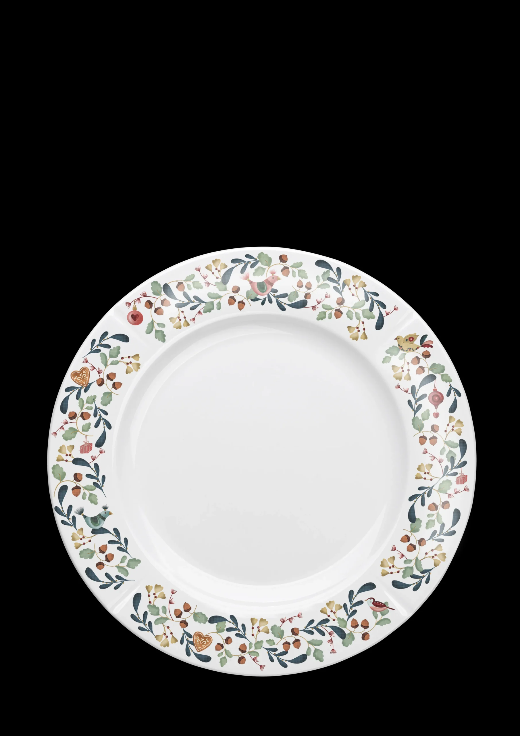 New GC Cottage Tallerken Ø27 cm hvid m. deko | Køb nu Middagstallerkener|Stel