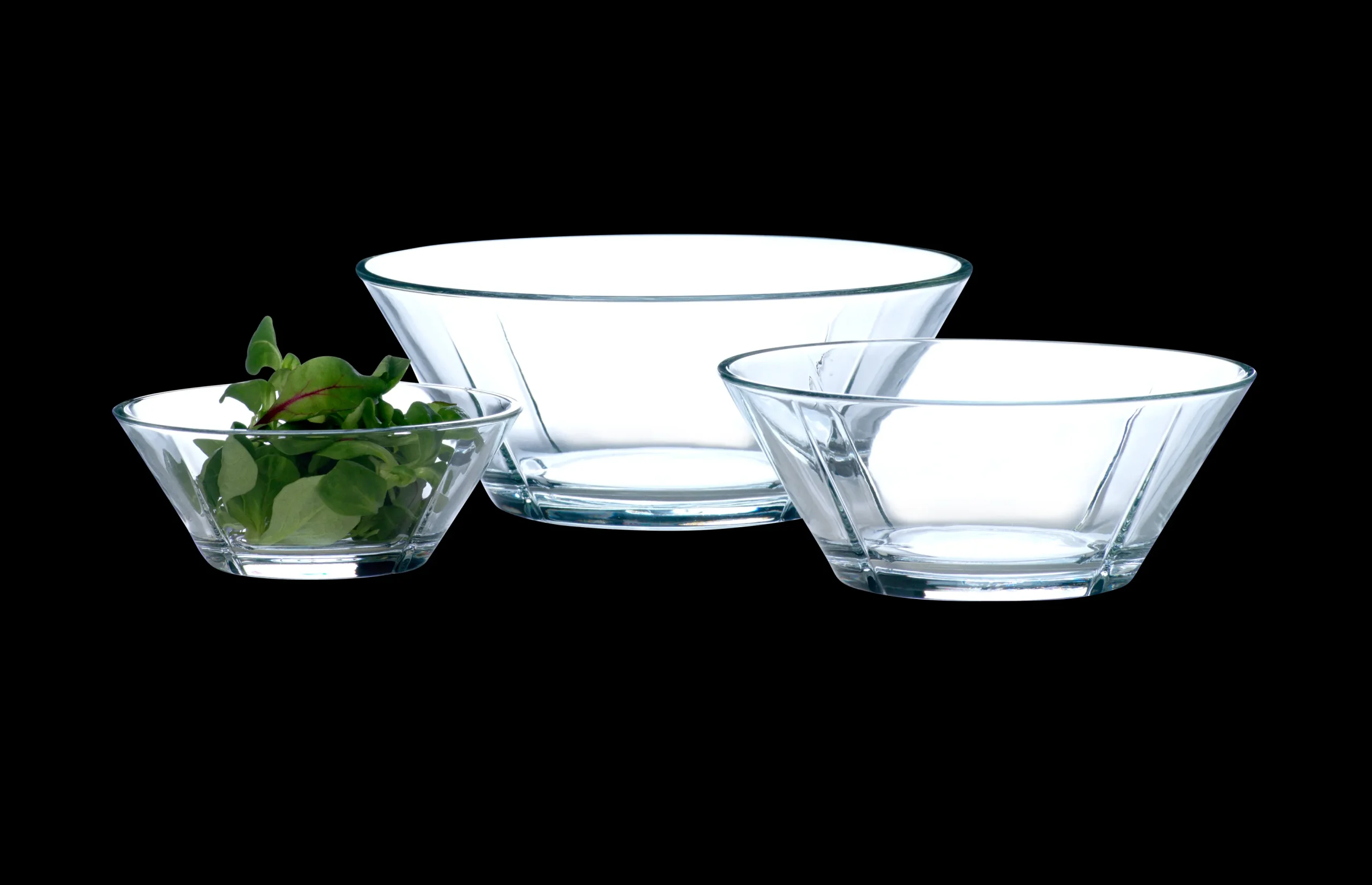 Clearance Grand Cru Glasskålesæt, 3 stk klar | Køb her Serveringsskåle
