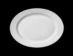 Outlet Grand Cru Oval tallerken 17.5x23.5 hvid | Køb her Frokosttallerkener|Stel