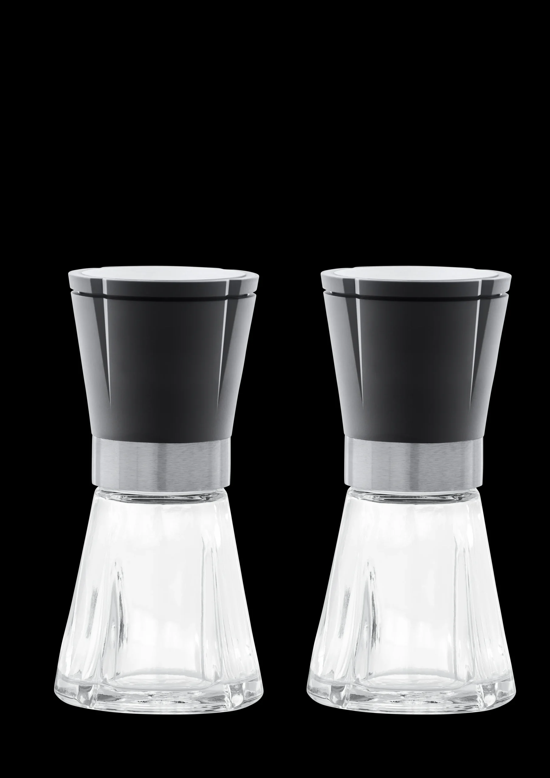 Hot Kværn H14.5 cm 2 stk. i sort fra serien Grand Cru Salt Og Pebersæt|Salt & Peber