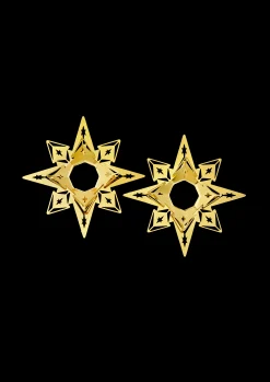 Clearance Lysmanchet stjerne H3 2 stk. i guld | Køb her Lysestager & Stearinlys|Lysestage Tilbehør