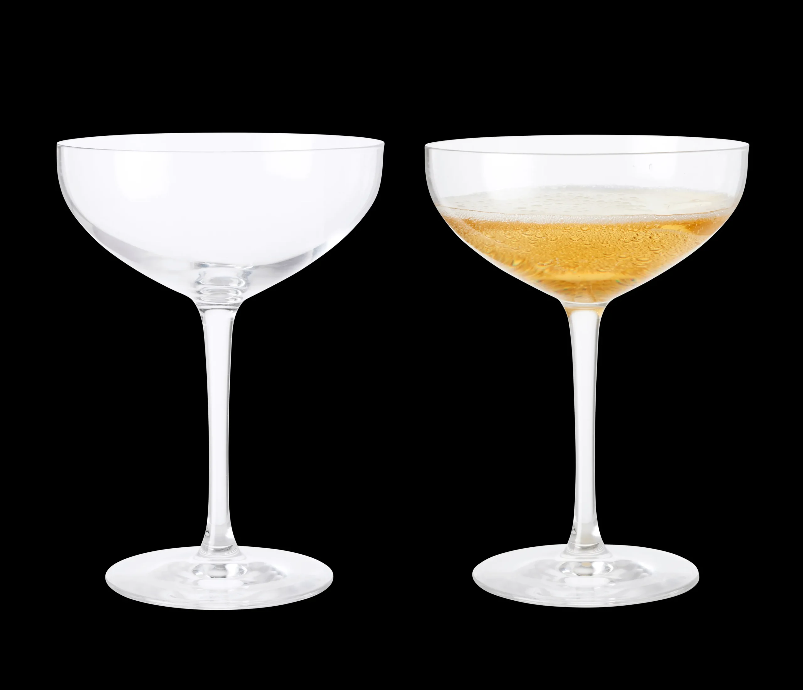 Hot Premium Champagneskål 39 cl klar 2 stk. | Køb her Champagneglas|Nytår